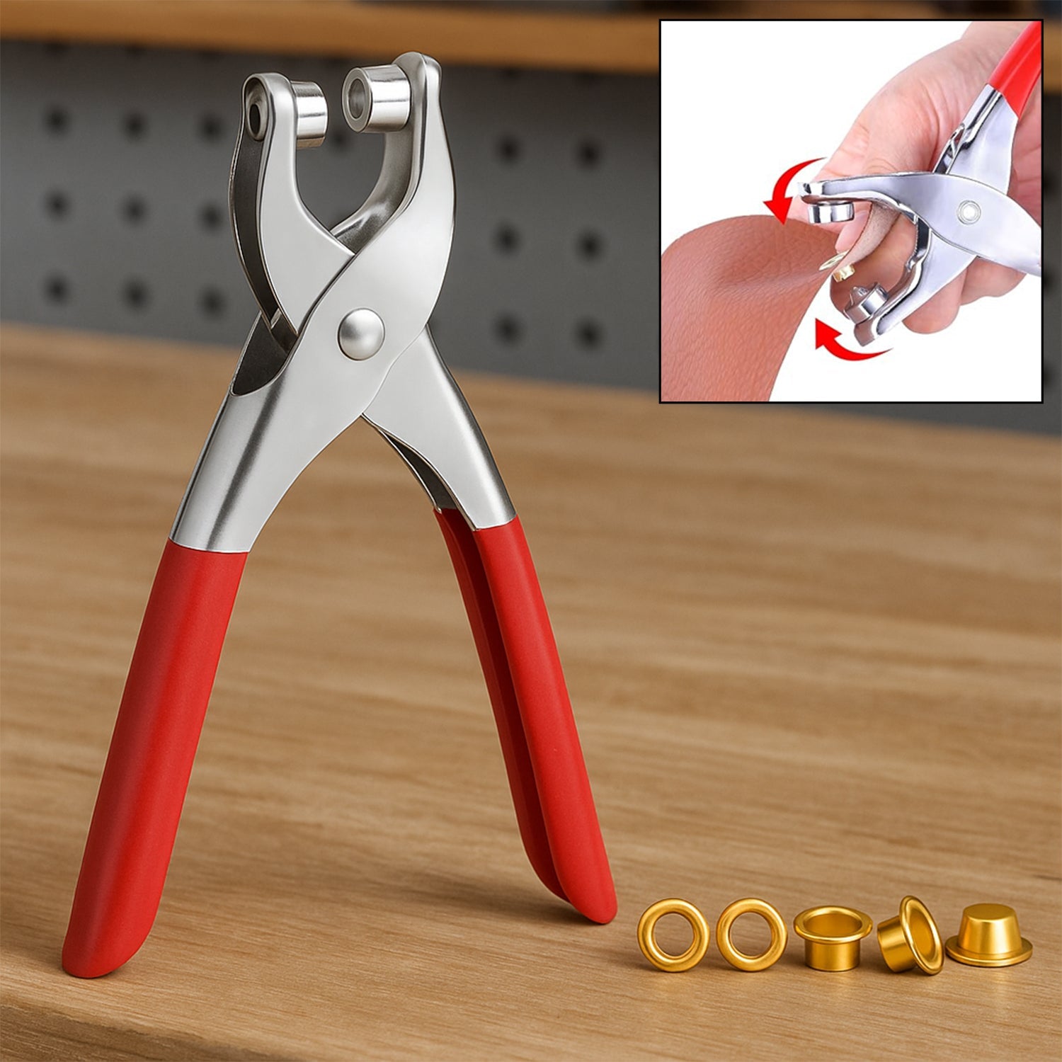 Grommet Setting Tool with 25 PCS Gold Eyelets Grommets Steel Hole Punch Setter Kit for Leather, Canvas, All Fabrics Men and Women Clothes, Shoes, Belts, Crafts Grommet Setting Tool with 25 PCS Gold Eyelets Grommets Steel Hole Punch Setter Kit for Leather, Canvas, All Fabrics Men and Women Clothes, Shoes, Belts, Crafts